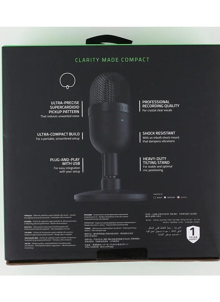 RAZER - Razer Seiren Mini USB Condenser Microphone Ultra-compact Streaming Desk Mic Mice luxemia - Image 1