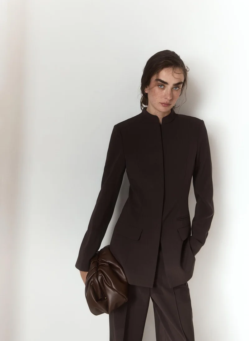 Lichi  Fitted single-breasted jacket with a hidden fastening for Women | Best Price UAE