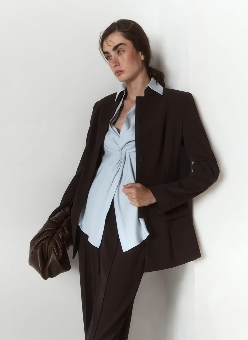 Lichi  Fitted single-breasted jacket with a hidden fastening for Women | Best Price UAE