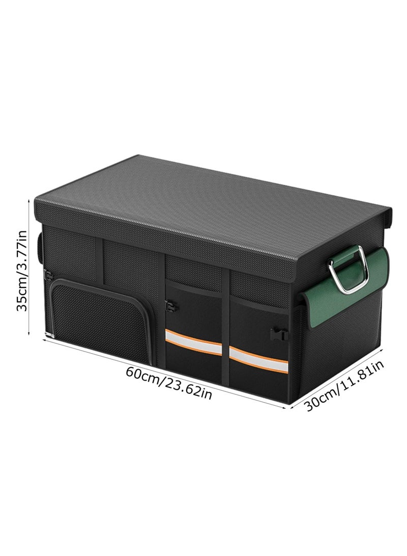 Collapsible Car Trunk Organizer, Waterproof Multi-Compartment Storage, Durable 1680D Oxford, Fits All Vehicles, Black - Image 5