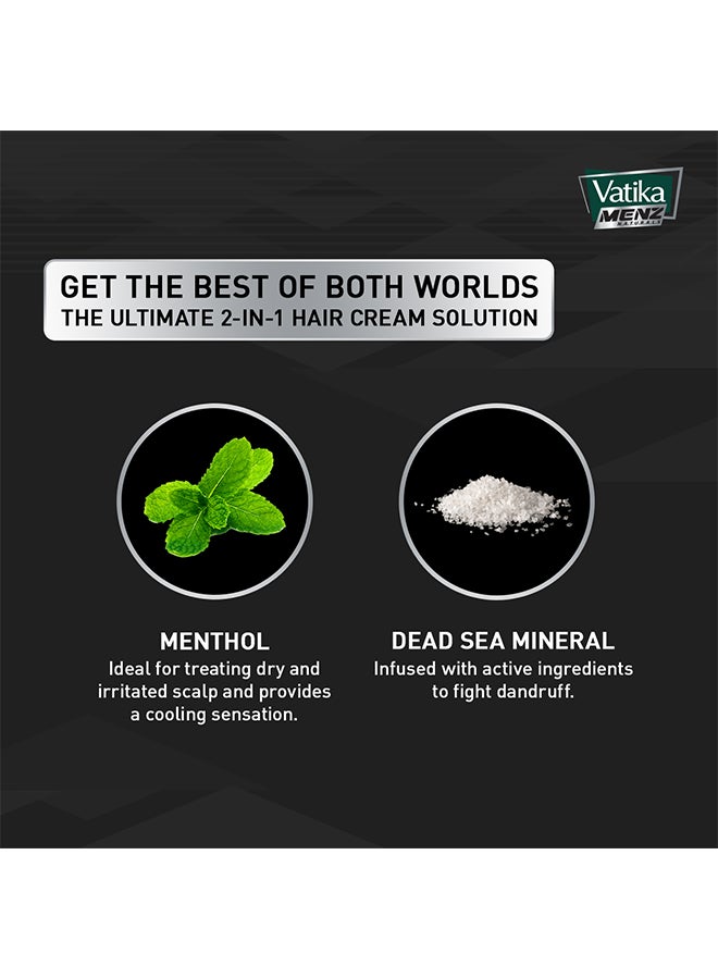 Vatika Naturals Anti Dandruff Styling Hair Cream With Gentle Cooling Menthol Dead Sea Mineral 140Ml  - Image 3