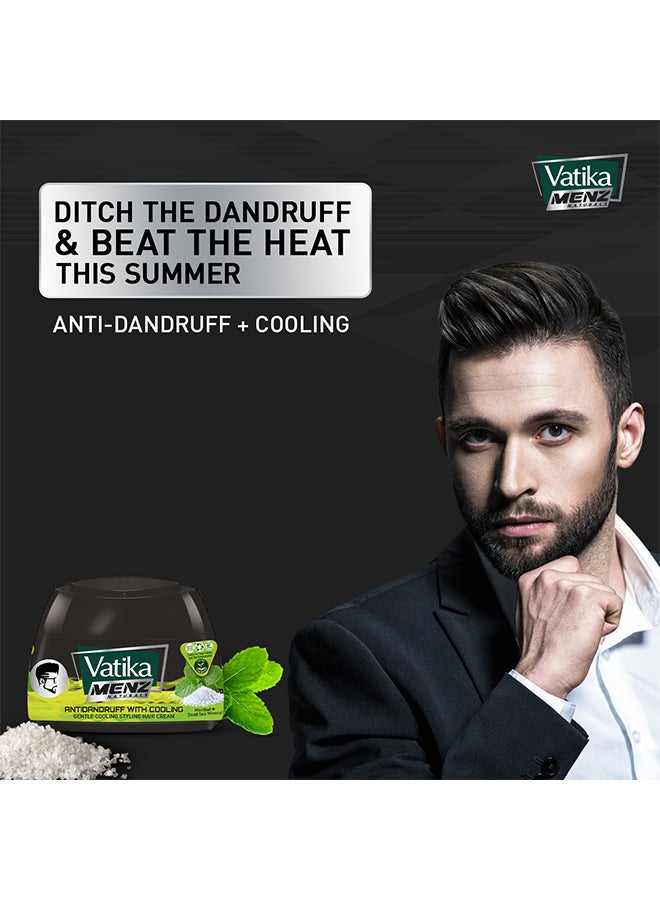 Vatika Naturals Anti Dandruff Styling Hair Cream With Gentle Cooling Menthol Dead Sea Mineral 140Ml  - Image 2