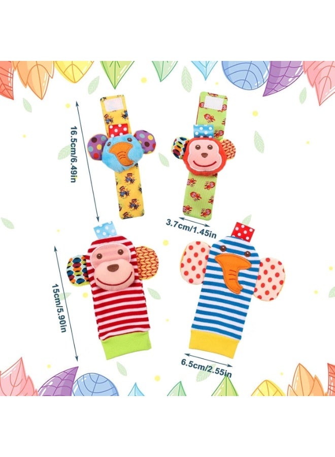 Gonice Infant Rattle Socks Toys 0 to 36 Months, Baby Wrist Rattle Foot Finder Socks Set, Birthday Holiday Present for Newborn Boy Girl 0/3/4/6/7/8/9/12/18 Months Kids Toddler - Image 3