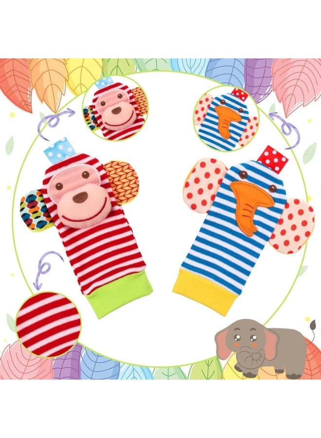 Gonice Infant Rattle Socks Toys 0 to 36 Months, Baby Wrist Rattle Foot Finder Socks Set, Birthday Holiday Present for Newborn Boy Girl 0/3/4/6/7/8/9/12/18 Months Kids Toddler - Image 5
