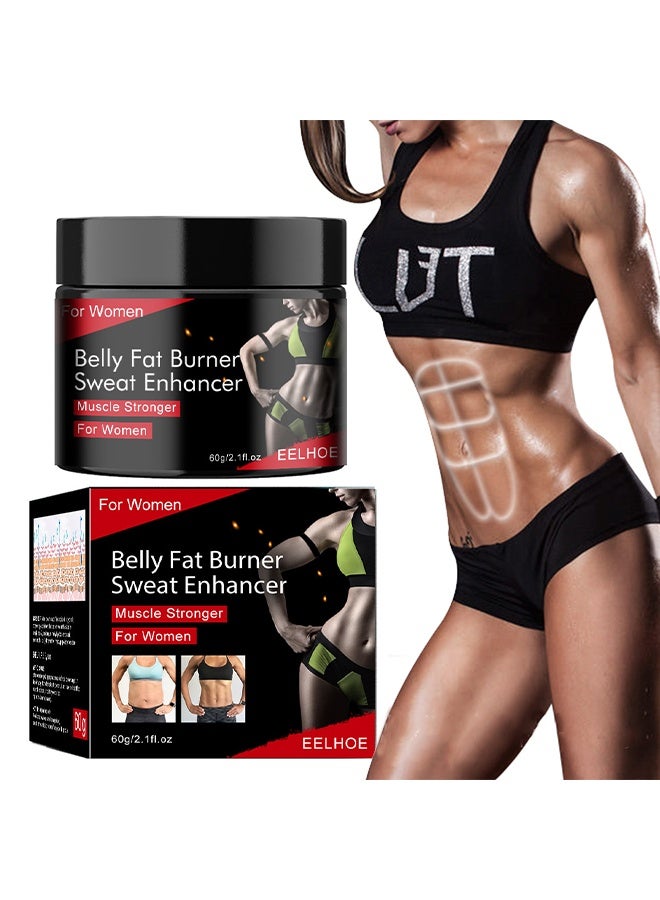 EELHOE Belly Fat Burner Sweat Enhancer-Belly-Slimming And Fat Burning Cream For Women - Moisturizing Firming Cellulite Reduction And Weight Loss Solution 60g - Image 1