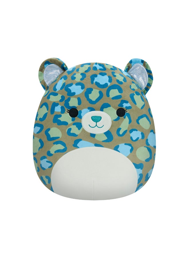 Squishmallows - 12 inch Enos Dark Green Leopard , Officially Licensed Kellytoy Plush Toy, Colorful Soft Toy, Gift for Kids, Girls & Boys Washable Squishy Stuff Toy Multicolor All Age - Image 1