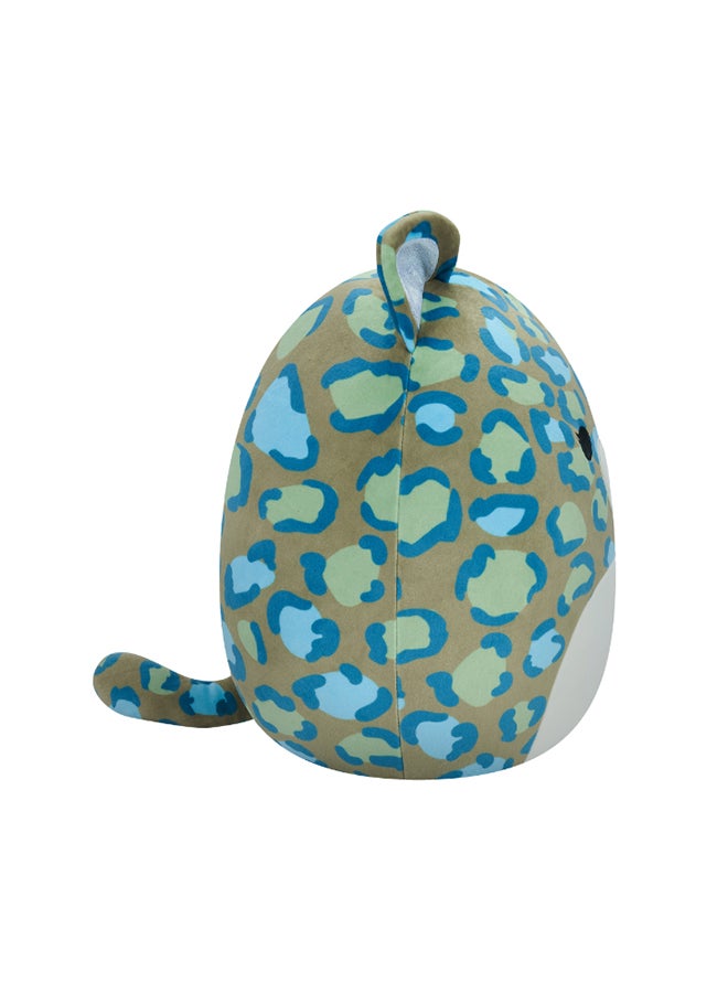 Squishmallows - 12 inch Enos Dark Green Leopard , Officially Licensed Kellytoy Plush Toy, Colorful Soft Toy, Gift for Kids, Girls & Boys Washable Squishy Stuff Toy Multicolor All Age - Image 1