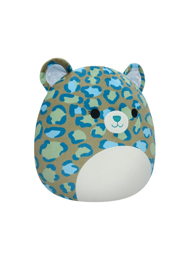 Squishmallows - 12 inch Enos Dark Green Leopard , Officially Licensed Kellytoy Plush Toy, Colorful Soft Toy, Gift for Kids, Girls & Boys Washable Squishy Stuff Toy Multicolor All Age - Image 1