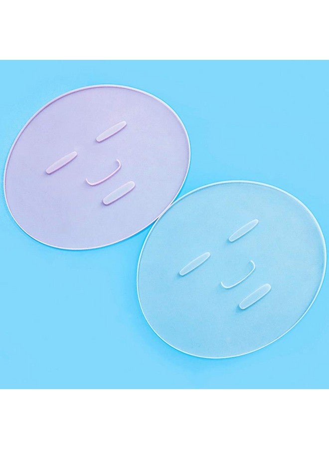 Leorx 2Pcs Face Mask Maker Plate Silicone Reusable Facemask Seaweed Mud Mask Making Mold Facial Care Makeup Tool For Women Lady - Image 4