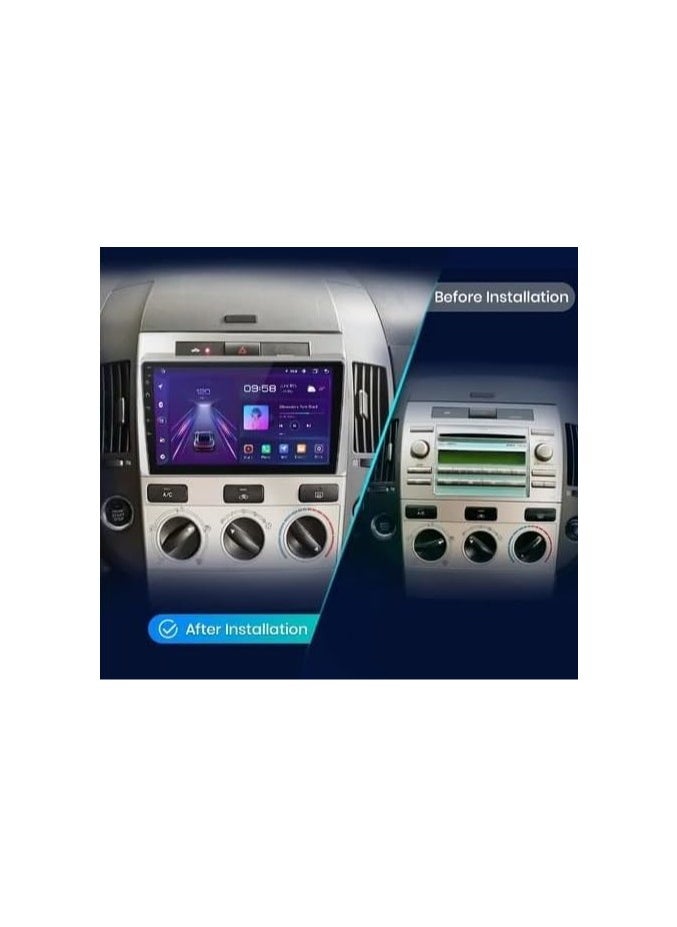 SHEZA STAR Android Car Stereo for Toyota Corolla 2004-2009 8GB RAM 128GB ROM Support SIM Card, Carplay, Mirror Link Wi-Fi BT, Radio GPS Navigation, 10 Inch IPS Touch Screen with AHD Camera Included  - Image 2