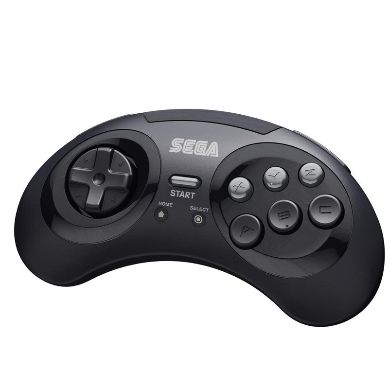 Retro Bit Retro-Bit Sega Genesis 2.4 GHz Wireless Controller 8-Button Arcade Pad for Sega Genesis Original/Mini, Nintendo Switch, PC, Mac – Includes 2 Receivers & Storage Case - Black - Image 2