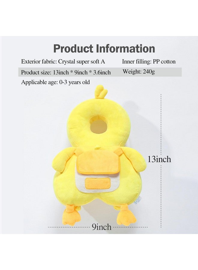 Baby Head Protector Backpack， Baby Backpack Head Protection Pillow for Falling ，Crawling, and Walking Protection, Includes Socks and Knee Pads, A Gift for Your Baby's Growth (Duck-B)  - Image 4