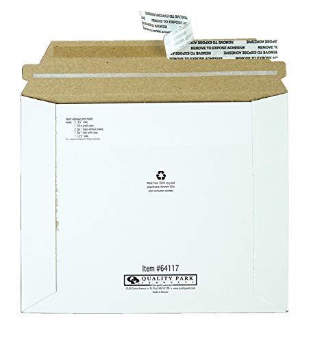 Quality Park, Recycled Economy Disk Mailer, Redi-Strip, White, 7.5x6.0625, 100 per box (64117) - Image 2
