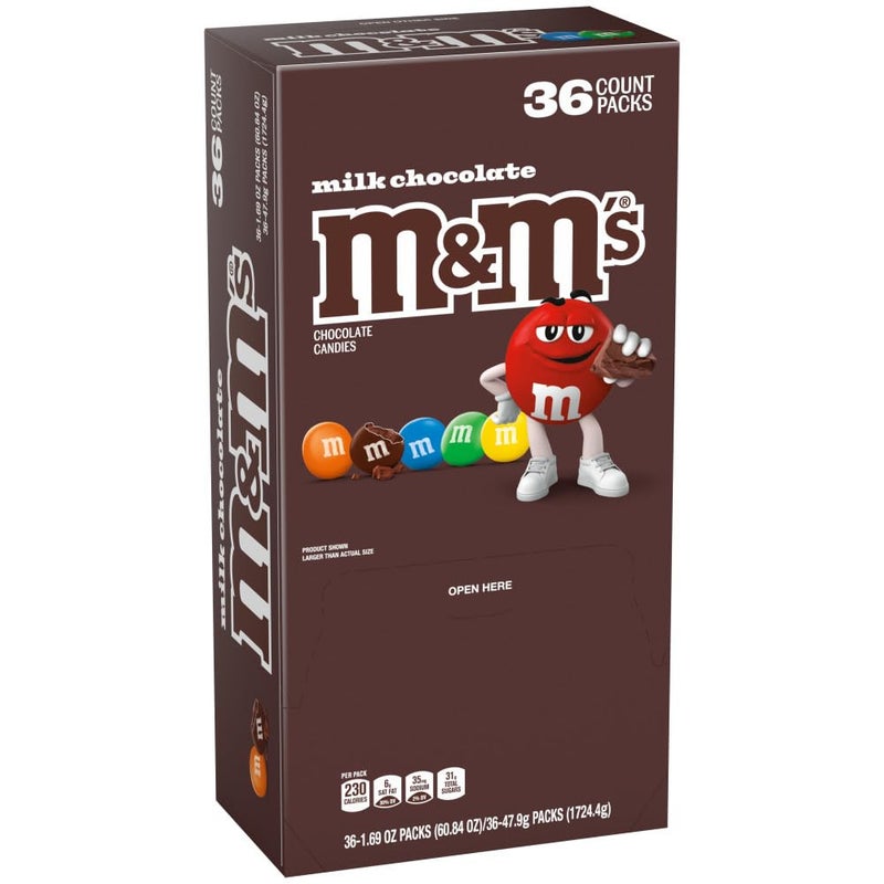 M&M'S حلوى شوكولاتة الحليب MMS كاملة الحجم 169 أوقية كيس عبوة من 36 - Image 3