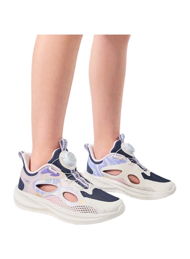 Erke Kids' Hollow Out Fashion Sandals For Boys And Girls, Children's Breathable Shoes With Toe Protection, Grey, Ink Blue, Or Crystal White, Size 33 - Image 3