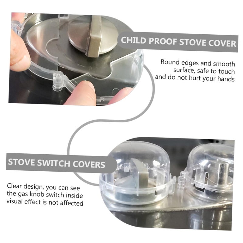 SUPVOX 4Pcs Kitchen Stove Safety Guard Heat Resistant Gas Knob Protective Cover for Safety Durable Design Prevent Accidental Stove Activation Easy to Clean - Image 4