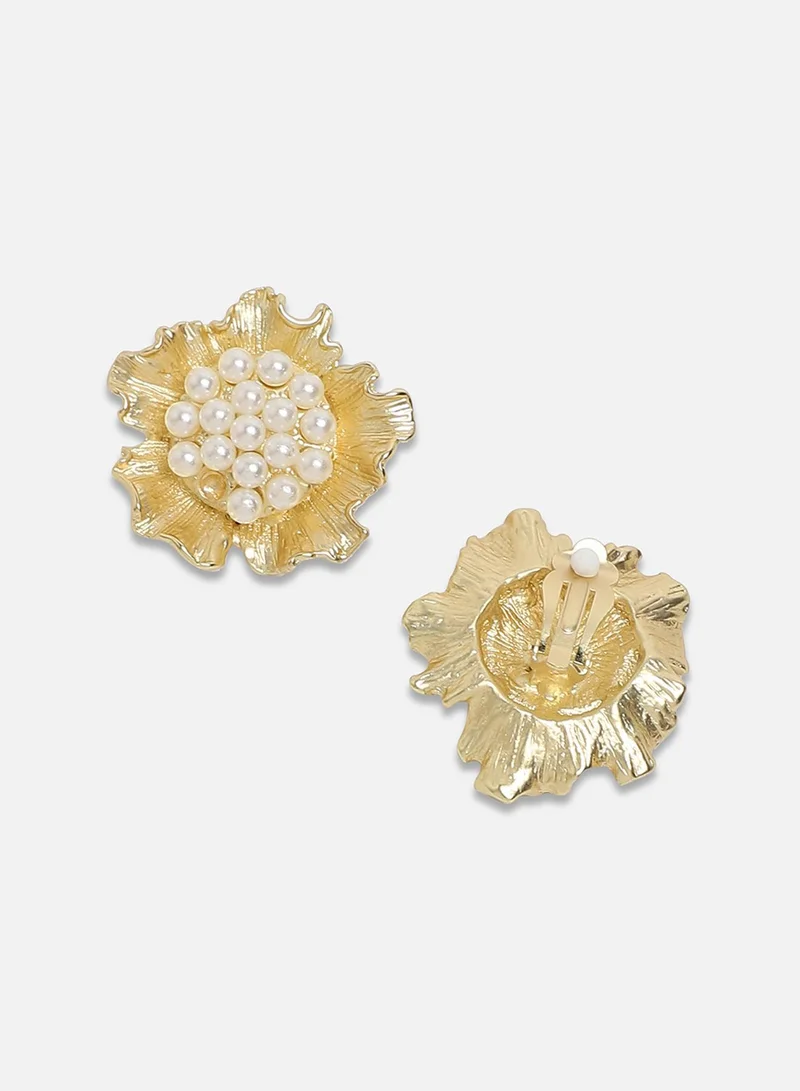 SOHI Sunflower Adornment Artificial Stud Earring Jewellery