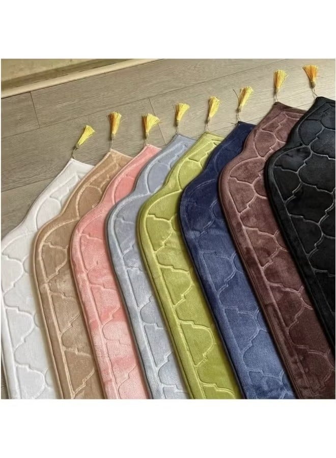 دريمزون سجادة صلاة ناعمة على شكل مسجد، سجادة صلاة مع شرابات، سجادة صلاة، سجادة صلاة محمولة، مثالية للجمعة ورمضان والحج، متعددة الألوان (عبوة من 5 قطع) - Image 4