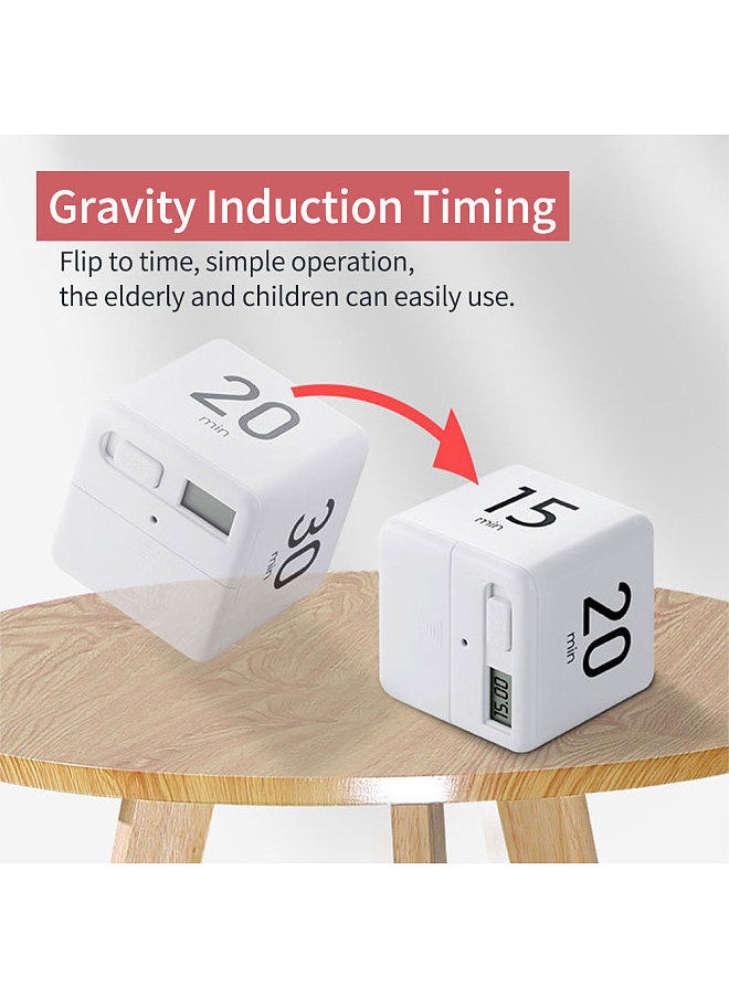 Generic - Portable Cube Timer Digital Kitchen Timer Countdown Alarm 1-3-5-10 Minutes Flip Timing with Digital Display Time Management for Study Sports Cooking Gaming Office - Image 1