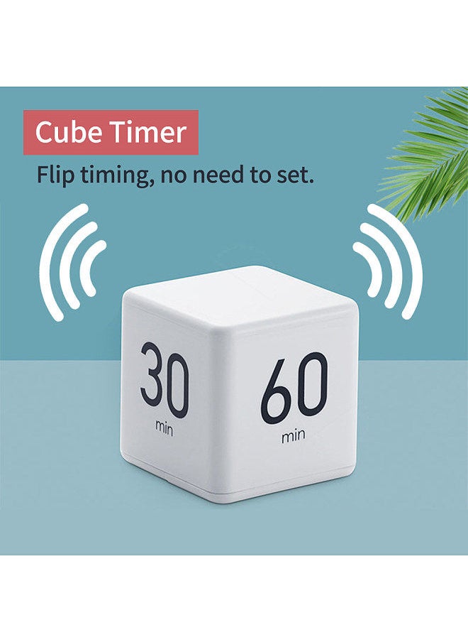 Generic - Portable Cube Timer Digital Kitchen Timer Countdown Alarm 1-3-5-10 Minutes Flip Timing with Digital Display Time Management for Study Sports Cooking Gaming Office - Image 1
