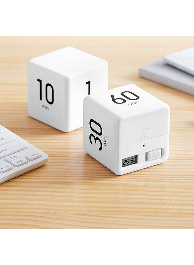 Generic - Portable Cube Timer Digital Kitchen Timer Countdown Alarm 1-3-5-10 Minutes Flip Timing with Digital Display Time Management for Study Sports Cooking Gaming Office - Image 1