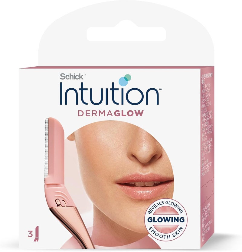 Intuition Derma Glow Facial Razor Refill - 3 Count Dermaplaning Tool for Smooth Skin - Image 1
