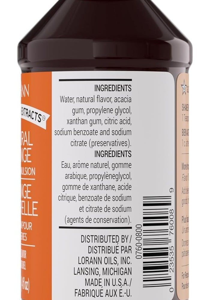 LorAnn Oils Natural Orange Bakery Emulsion, 4 oz - Image 2
