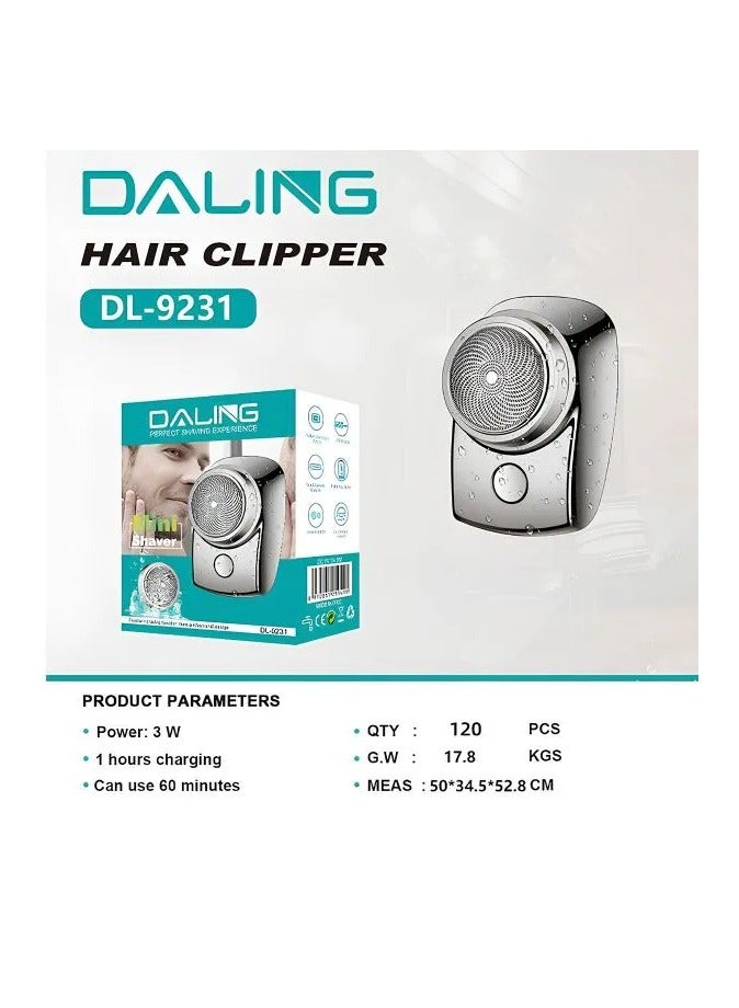 Daling Small Powerful Electric shaver For Men 6-blade portable shaver with USB charging - Image 2