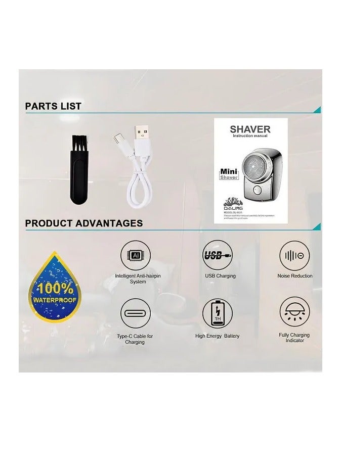 Daling Small Powerful Electric shaver For Men 6-blade portable shaver with USB charging - Image 3