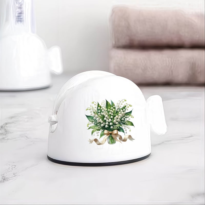Lily Of The Valley Flower Printed Easy Squeeze Toothpaste Dispenser Cute Lamb Design Manual Bathroom Accessory Convenient Toothpaste Use - Image 3