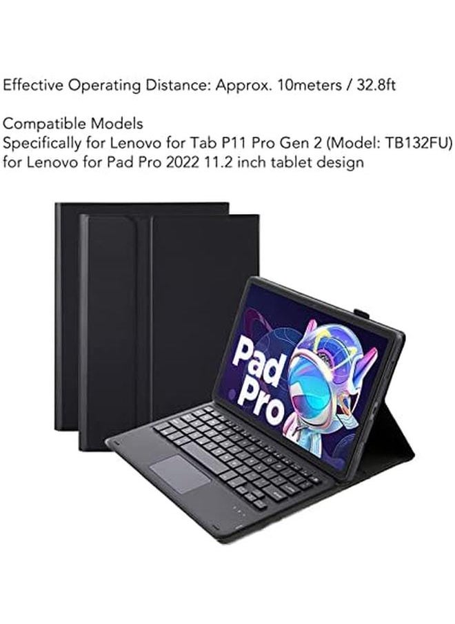 erorex - Vbestlife Tablet Keyboard Case For Lenovo Tab P11 Pro Gen 2 11.2In Detachable Keyboard Precise Cutout Touchpad Pen Holder All Around Protection Black - Image 1
