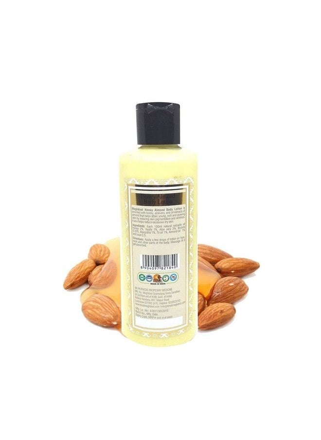 KHADI MEGHDOOT Natural Honey Almond Body Lotion 210Ml Enriched With Brahmi And Aloe Vera For Soft And Glowing Skin; Body Lotion For Dry Skin; Ayurvedic Lotion (Pack Of 2)  - Image 4
