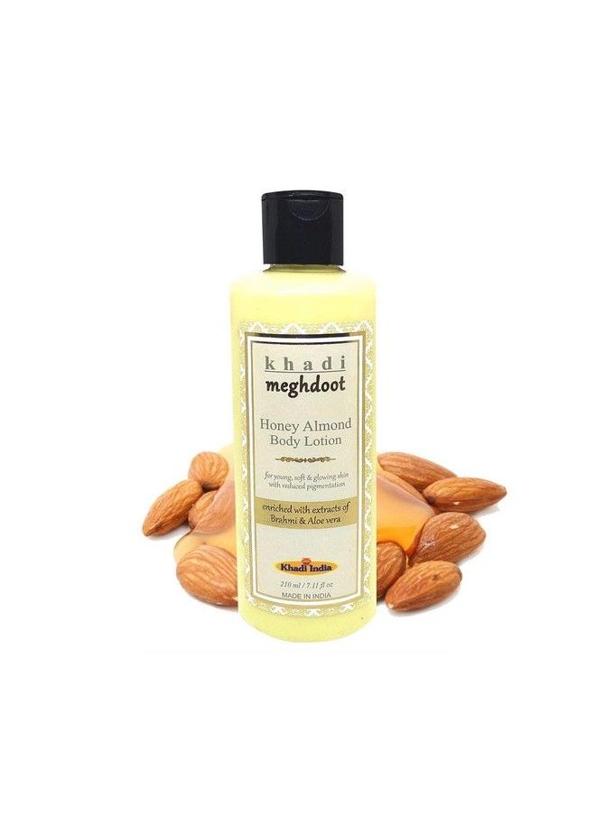 KHADI MEGHDOOT Natural Honey Almond Body Lotion 210Ml Enriched With Brahmi And Aloe Vera For Soft And Glowing Skin; Body Lotion For Dry Skin; Ayurvedic Lotion (Pack Of 2)  - Image 3