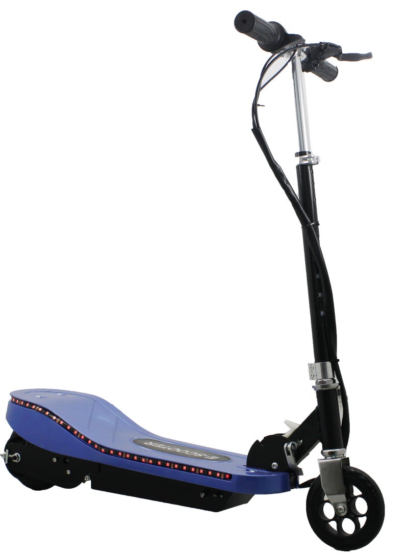 Leaders Leaders Kids Electric Scooter with Red LED Light A24V4.5AH Battery 120W Motor 20km Range 4 5 Hours Charging 10kg Weight Max Load 45kg Lead Acid Battery Blue Color - Image 1