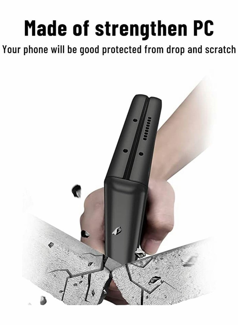 Y&D Phone Case Compatible with Samsung Galaxy Z Fold 3, Magnetic bracket Ultra-thin Folding Kickstand, Strengthen PC Durable Cover Holder, Full wrap hinge Protective Hinge Protector,Black  - Image 5
