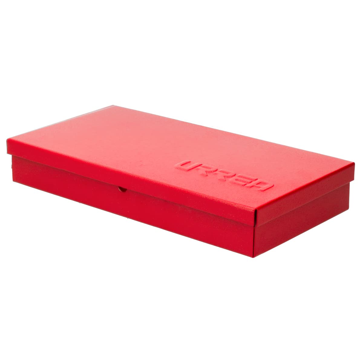 URREA Metal Tool Box - 9.6" x 5" x 1.4" Portable Tool Storage/Organization Box with 24 Gauge Construction & Durable Red Finish - 4725