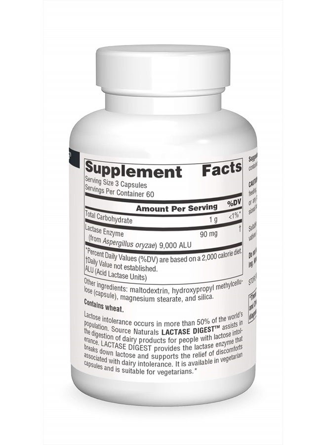 Source Naturals لاكتاز دايجست، لتحمل اللاكتوز - 180 كبسولة - Image 3