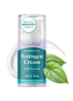 SMNutrition Estrogen Cream with Wild Yam Cream for Hormone Balance | Bioidentical Menopause & Menstrual Support | 200mg USP Micronized Estriol with Vitamin A, Manganese, Black Currant Oil | 80 Servings, 4oz Pump  - Image 1