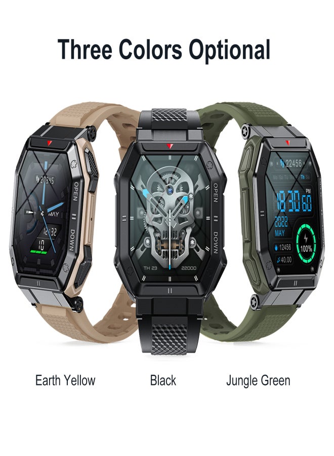 LEMFO K55 Outdoor Smart Sports Watch 1.85'' IPS Full-Touch Screen Sturdy Body BT Call 24 Sports Modes 20 Days Standby Health Monitor Message Reminder Compatible with Android iOS - Image 5