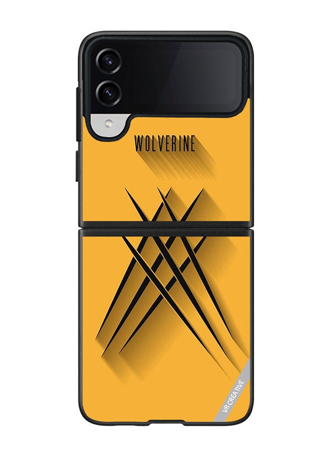 VR CREATIVE Protective Case Cover For Samsung Galaxy Z Flip4 Wolverine Design Multicolour - Image 1