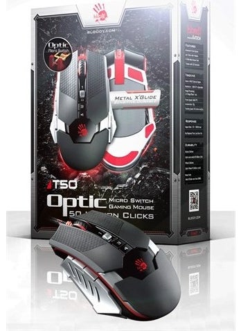 Bloody T50 LK Optical Multi Core Metal Foot 4000CPI Gaming Mouse  - Image 3