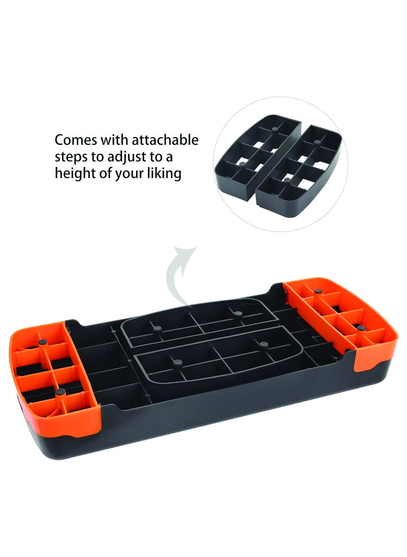 Spall Adjustable Aerobic Stepper – 68x28cm | Non-Slip Workout Step Platform with 10cm & 15cm Height Levels for Home & Gym Fitness, Cardio, Strength Training  - Image 2