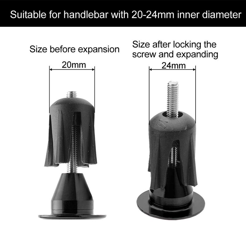 TOPCABIN Bicycle Grips,Double Lock on Locking Bicycle Handlebar Grips Rubber Comfortable Bike Grips for Bicycle Mountain BMX ((Aluminum Lock Plug) Black 1 Pair) - Image 3