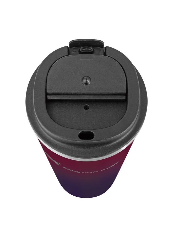 AL SANIDI Stainless steel tea and coffee mug Coffee cup for trips and travel Black*Red capacity 750 ml  - Image 2