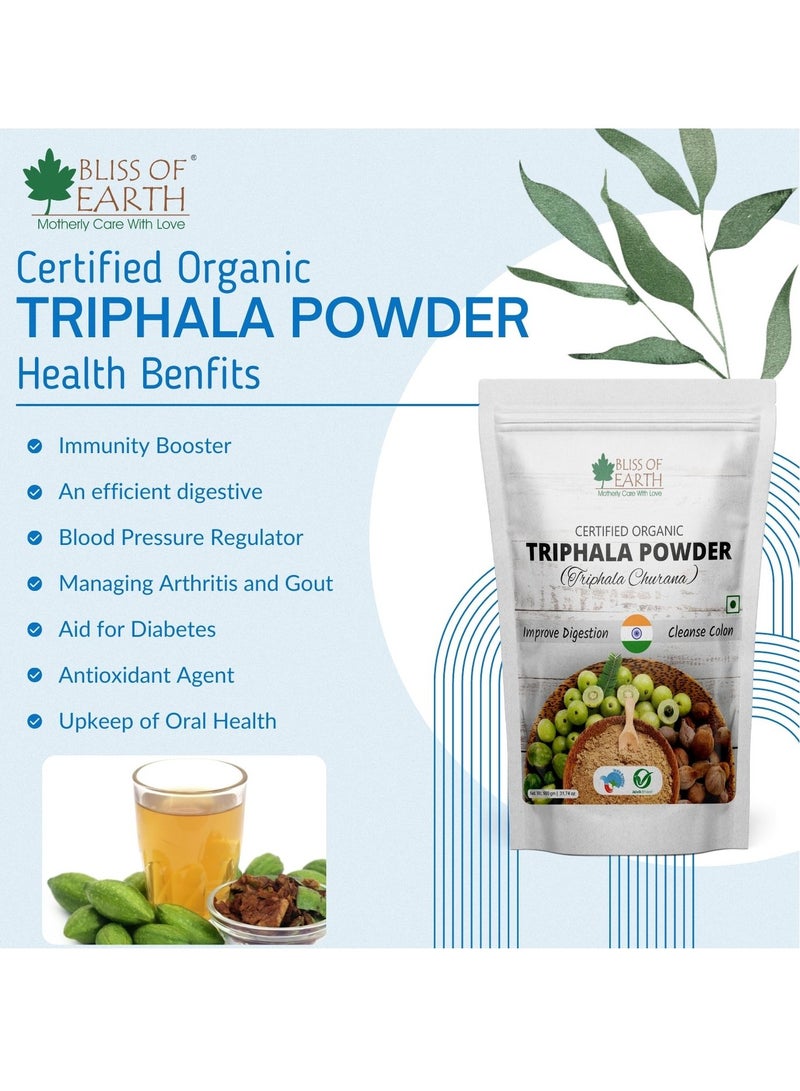 BLISS OF EARTH Organic Triphala Powder Pure Ayurvedic Herbal Blend Help for Detox & Digestion Support Boost Immunity 400gm - Image 3