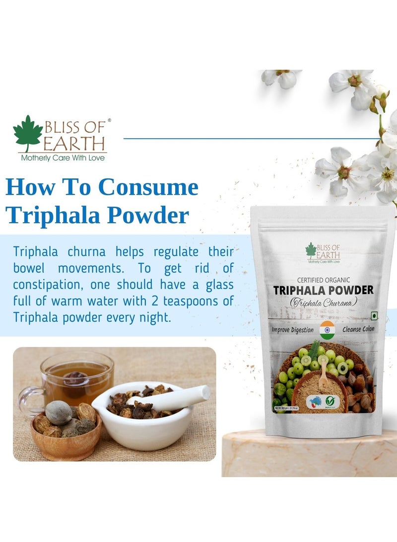 BLISS OF EARTH Organic Triphala Powder Pure Ayurvedic Herbal Blend Help for Detox & Digestion Support Boost Immunity 400gm - Image 4