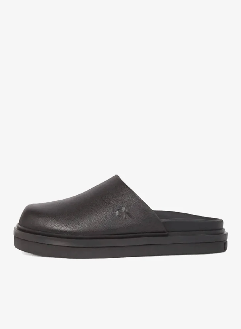 Calvin Klein Jeans Leather Clog Slippers
