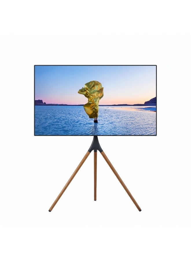 Universal Tripod TV Stand for 32-65 Inch LED LCD OLED Flat & Curved TVs – Portable Floor TV Stand with Height Adjustable Mount, VESA Compatible, Heavy Duty Metal Frame - Image 1