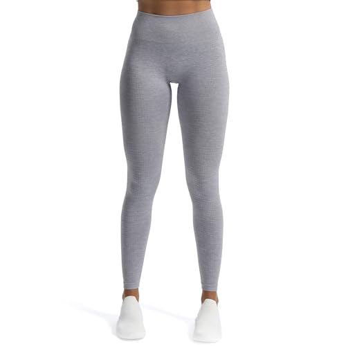 Aoxjox Women's High Waist Workout Gym Vital Seamless Leggings Yoga Pants 24'' (Smokey Grey Marl, Medium) - Image 2