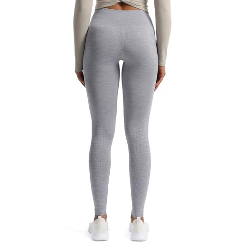 Aoxjox Women's High Waist Workout Gym Vital Seamless Leggings Yoga Pants 24'' (Smokey Grey Marl, Medium) - Image 5